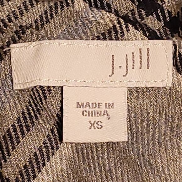 J. Jill Grey Plaid Button-Down Tunic Shirt. XS - Picture 5 of 9